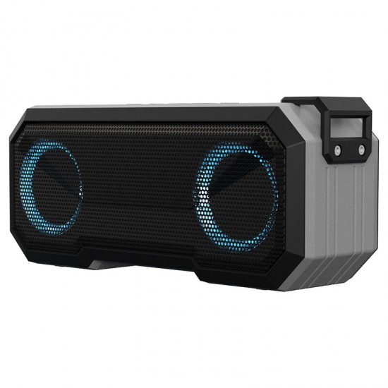 X8 bluetooth Speaker Subwoofer Stereo HIFI 52MM Dual Drivers 16W FM Radio TF Card AUX-In Soundbar 3000mAh Power Bank IPX7 Wterproof Luminous Portable Outdoor Soundbox with Mic