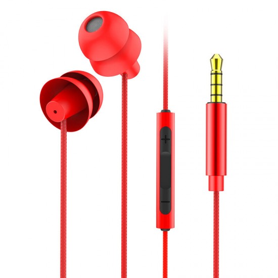 XK-052 Headsets HiFi HD Sound Noise Reduction Half in-Ear 3.5mm Wired Control Stereo Earphones Headphone With Mic