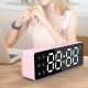 ZXL-B119 Wireless bluetooth Speaker Bass Subwoofer FM Radio TF Card Dual Alarm Clock 10W LED Mirror Soundbar with Mic