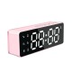 ZXL-B119 Wireless bluetooth Speaker Bass Subwoofer FM Radio TF Card Dual Alarm Clock 10W LED Mirror Soundbar with Mic