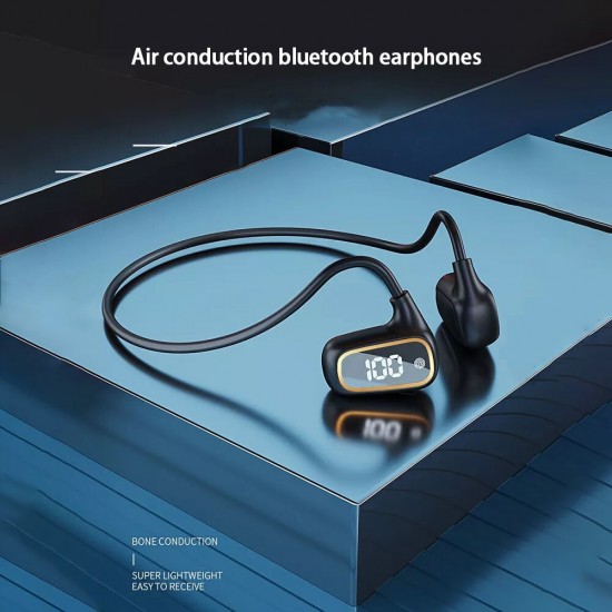 Bone Conduction bluetooth 5.3 Wireless Earphones DNS Call Noise Cancelling AI Smart Touch IPX7 Waterproof Type-C Sports Headset with Mic