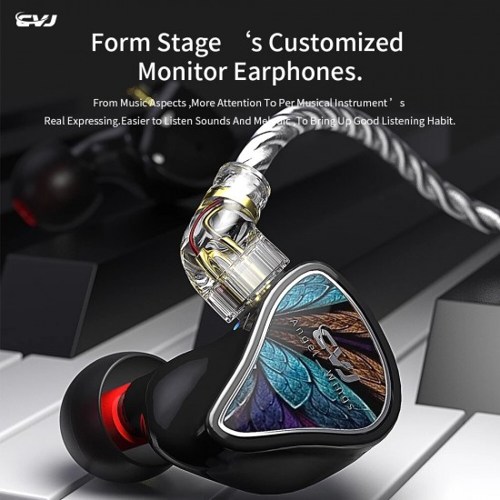 Angel Wing 3.5mm Wired Earphones Electrostatic Dynamic Balanced HiFi Monitor Sport Music Earphone Headphones