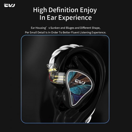 Angel Wing 3.5mm Wired Earphones Electrostatic Dynamic Balanced HiFi Monitor Sport Music Earphone Headphones