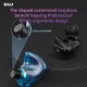 CSK Dynamic Wired In-Ear Earphones Monitor Noise Cancelling Sport Music Headphones with Detachable Cable