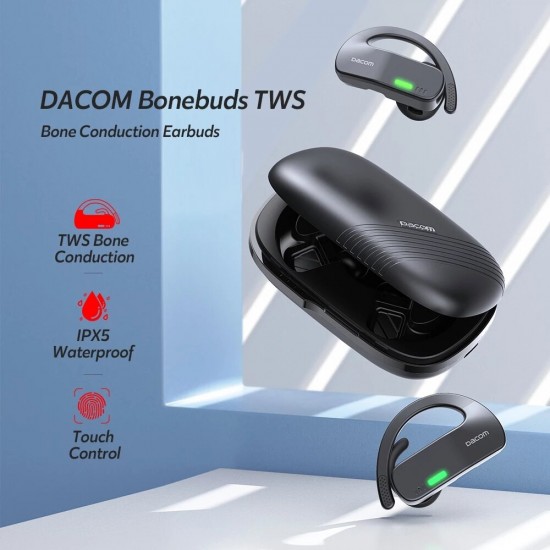 Bonebuds Bone Conduction Headphones TWS Waterproof bluetooth Earbuds Ture Wireless Stereo Sports Earphones AAC Type-C