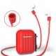 Portable Shockproof Dirtproof Silicone Wireless bluetooth Earphone Storage Case with Anti-lost Rope & Keychain for Apple Airpods 1/2