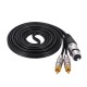 Dual RCA Male to XLR Female Plug Stereo Audio Cable for Microphone Audio Mixer Speaker Amplifiers