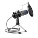 USB Microphone Noise Reduction Smart Control Stable Stand Voice Recording Microphone for PC