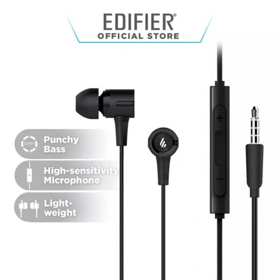 P205 Punchy Bass Earbuds 8mm Diaphragm Unit Wired Earphones with Remote Control and Microphone Headphones