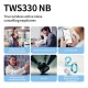 TWS330NB TWS bluetooth 5.0 Earphone Dual Active Noise Cancelling Earphone AAC HiFi Stereo HD AI Phone Call Quick Charge Earbuds Headphone