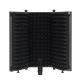 Foldable Microphone Acoustic Isolation Shield Acoustic Foams Studio Panel for Recording Live Broadcast