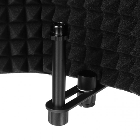 Foldable Microphone Acoustic Isolation Shield Acoustic Foams Studio Panel for Recording Live Broadcast Microphone Accessories