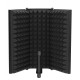 Foldable Microphone Acoustic Isolation Shield Acoustic Foams Studio Three-door Noise Enclosure Panel Filter