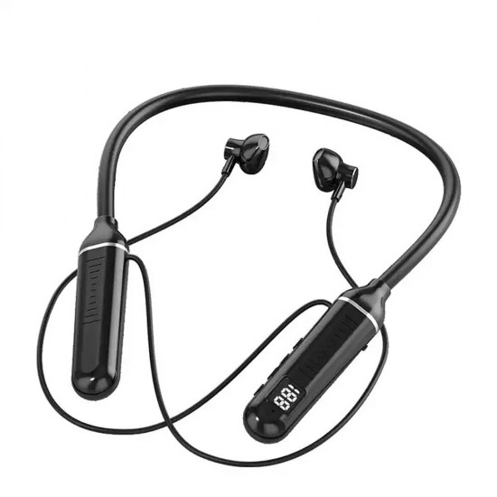 G09 Wireless Earphone bluetooth V5.3 HiFi Stereo 800mAh Battery LED DiSpaly Waterproof Soft Wire Sports Neck Hanging Headset