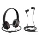 W24 Universal Music Set of Wired Headphone With 3.5mm Earphone With Mic for PC Computer Phone