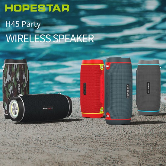 H45 Party bluetooth Speaker 20W High Power Outdoor Waterproof With Strap super Subwoofer surround sound system