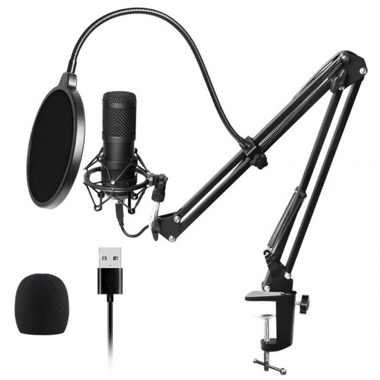 BM-800USB Professional 192KHz/24Bit HD Drive USB Condenser Microphone Kit with Stand Mount