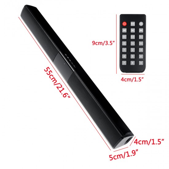 Home TV Wireless bluetooth Soundbar Speaker Sound Bar Theater Subwoofer W/RCA & Remote