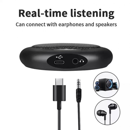 MI656 USB Desktop Microphone Noise Cancelling Touch Control Meeting Recording Mic for Laptop PC Tablet