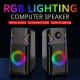 K201 Computer Speaker 2.0 Channel Desktop Speaker RGB Colorful Light Stereo Satellite Speaker