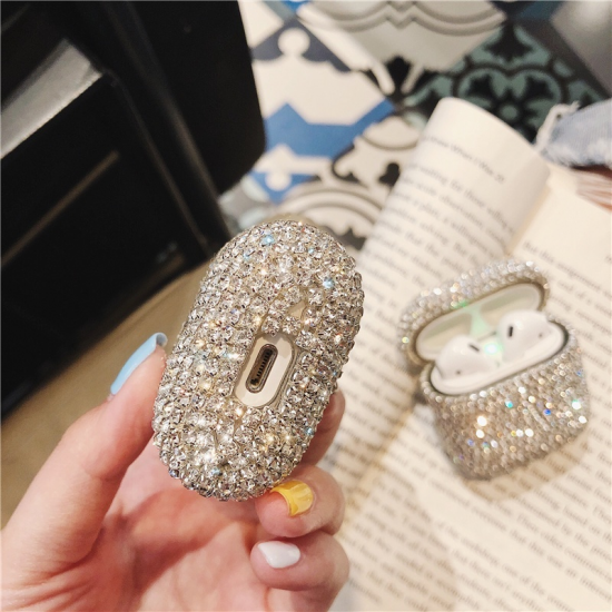 Luxury 3D Diamond Glitter Bling bluetooth Wireless Earphone Protective Case Cover for AirPods 1 2 for Airpods Pro 3