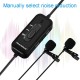 KM-D2 Pro Wired microphone Clip-on Lavalier microphone Noise Reduction Omni-directional Dual Mics for Smart Phone Camera Recording