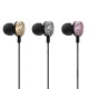 GM-ST01 Metal 3.5mm In-ear Earphone Bass Hybrid Stereo Headphone with Mic for iPhone Samsung