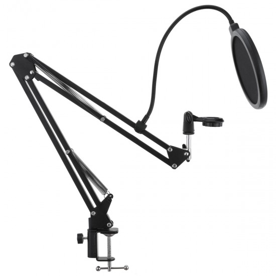 Microphone Stand Cantilever Bracket Base Recording Wheat Windshield Mic Mount