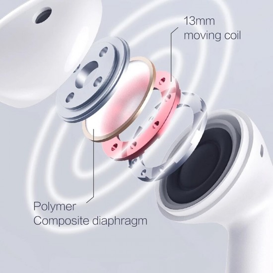 TWS bluetooth Earbuds 13mm Large Driver Ultra-light HiFi Stereo Earphone Long Battery Life Headphones with Mic