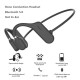 Duet Bone Conduction Sports bluetooth Wireless Headphone 6D Handsfree Driving Neckband IPX6 Waterproof Earphone with Mic