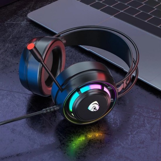 PSH-300 Gaming Headset 7.1 Surround Sound With RGB Light Noise Cancelling Mic Gaming Headphone Wired Headset