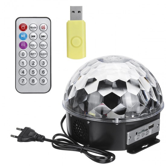 Portable Remote Control RGB Color Change Voice Control LED Disco Light Support U Disk Playback