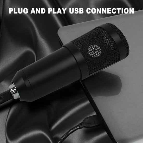Professional Intelligent Noise Reduction USB Condenser Microphone with Shock Mount