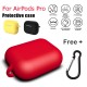 Pure Soft Silicone Shockproof Earphone Storage Case Cover with Keychain for Apple Airpods Pro