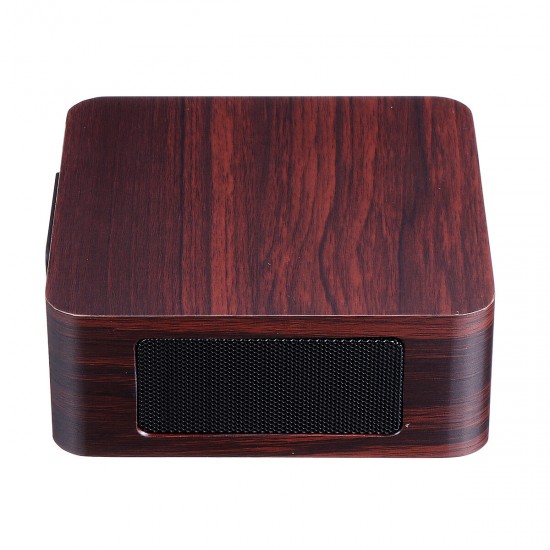 Q1A Portable Wooden Wireless bluetooth Speaker Double Drivers Stereo Light Speaker