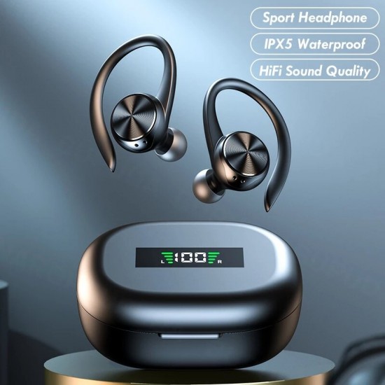 R200 TWS Earbuds bluetooth Wireless Headphones with Mic IPX5 Waterproof Ear Hooks bluetooth Earphones HiFi Stereo Music Earbuds