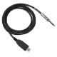 US48S USB To 6.35mm Electric Guitar Bass Cable Single Track PC Instrument Cable Audio Adapter Converter USB Guitar Cable 2/3m