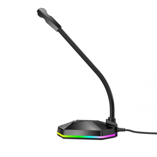 RGB Computer Microphone Wired Microphone Gaming Microphone Desktop Laptop USB Microphone for Podcast Video Game