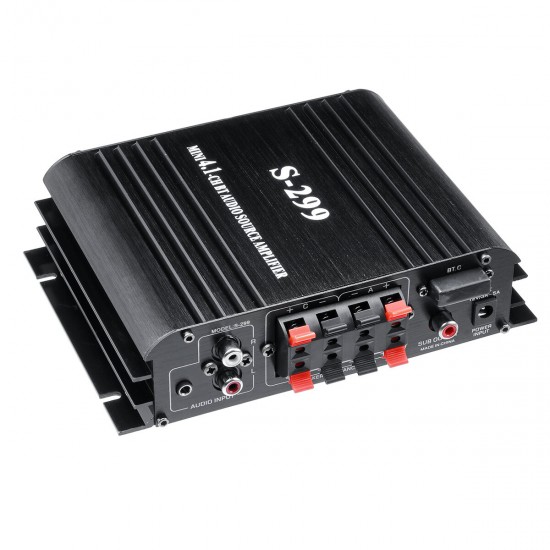 S-299 4x400W bluetooth Power Amplifier 4.1 Channel Hifi Amplifier Home Car Use with Remote Control