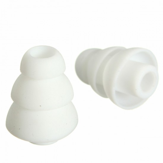 Small 2pcs Three Layer Silicone In-Ear Earphone Covers Cap Replacement Earbud Bud Tips Earbuds Eartips Earplug Ear Pads