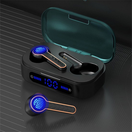 T19 New TWS bluetooth 5.0 Earphone True Wireless LED Digital Display Stereo Sports Noise Cancel Waterproof Stable Transmission Headset