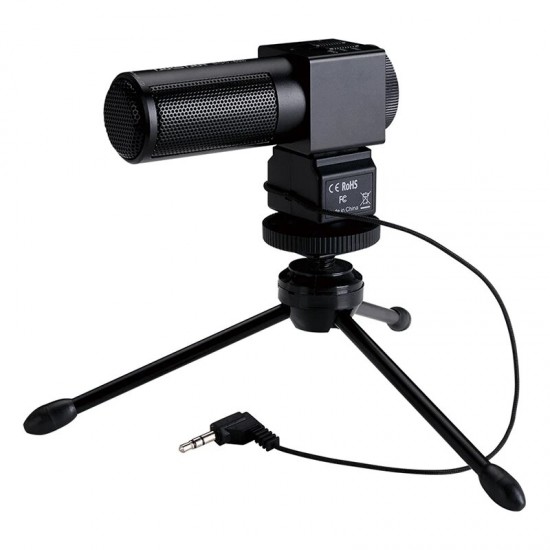 SGC-698 Photography Interview Microphone Condenser Camera Recording MIC with 3.5mm Output for Nikon DSLR Camera