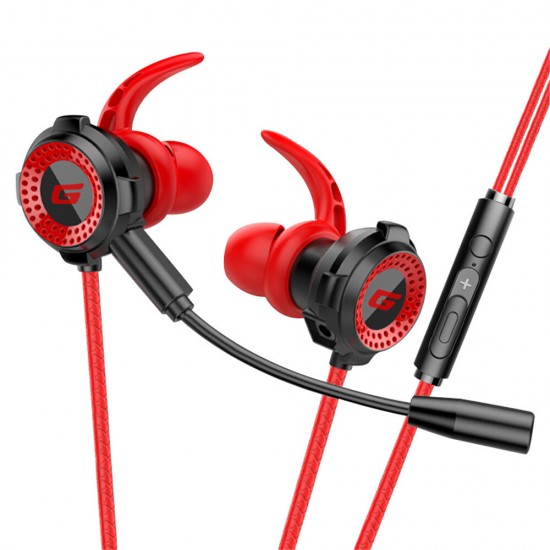 F36 Wired Earphone Super Bass Stereo Dynamic Headphones 3.5mm Gaming Sports In-Ear Headset with Detachable Mic