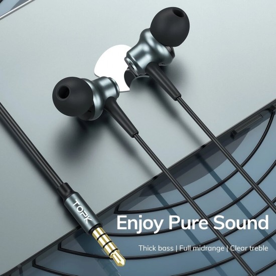 F37 Stereo Bass Sound Gaming Earbuds Earphone Wired 3.5mm Headphones Sport In-ear Wired Earphone With Microphone