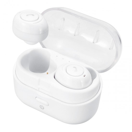 TWS True Wireless bluetooth 5.0 Earphone Mini Portable HiFi Stereo IPX5 Waterproof Bilateral Calls Headphone with Charging Box