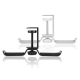 Universal Metal Head-Mounted Dual Earphone Holder Internet Cafe Monitor Earphone Hanger Desktop Lock Clip Earphone Display Shelf