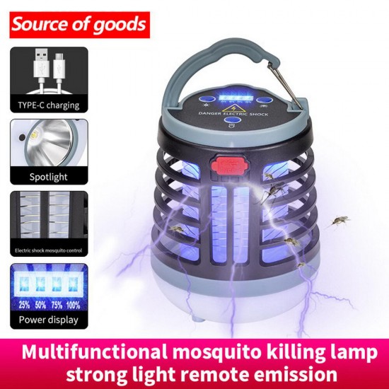 W881 Portable bluetooth Speaker Waterproof LED Camping Lantern Light lectric Shock Anti Mosquito Insert Trap Lamp