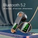 Wireless Earphone bluetooth V5.2 Earbuds LED Display Mini Single Earphone Stereo Sports Headset With Mic