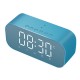 S5 Mini Wireless bluetooth Speaker Dual Alarm Clock LED Display Mirror TF Card Subwoofer with Mic