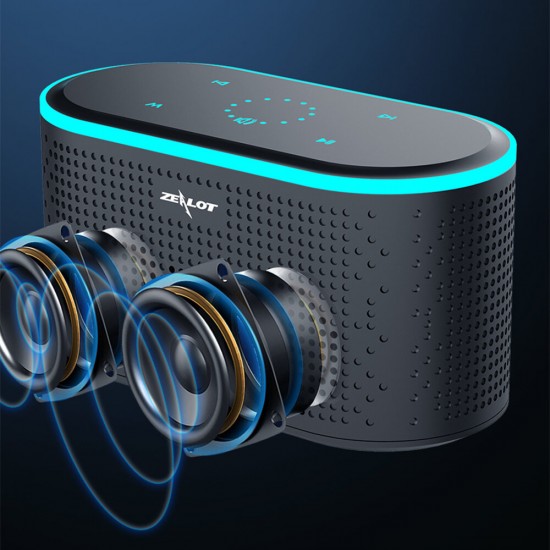 Z2 Wireless Speaker bluetooth 5.0 Speaker Double Drivers Stereo Bass HD Mic TWS TF Card USB AUX Portable Speaker